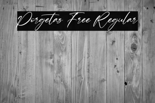 Porgetas Free Regular Font examples