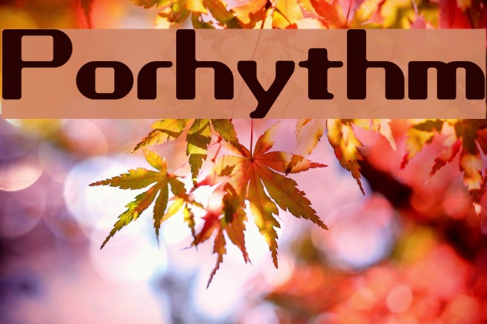 Porhythm Font examples