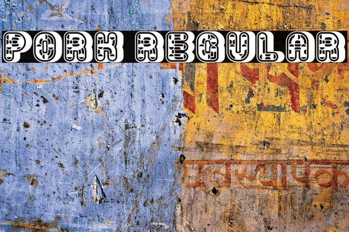Pork Regular Font examples