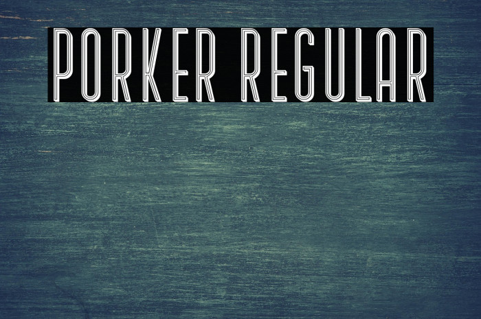 Porker Regular Example 1