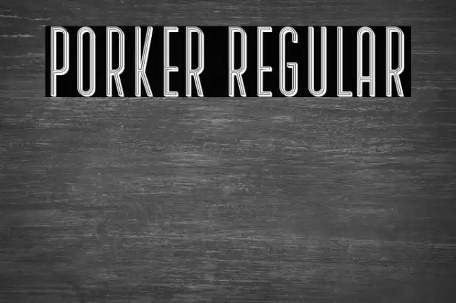 Porker Regular Font examples