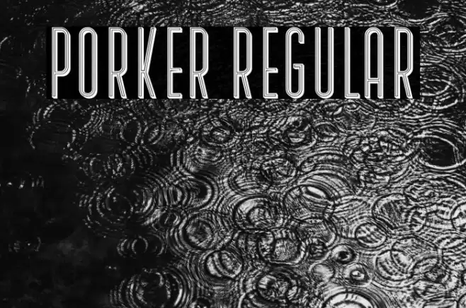 Porker Regular Font examples