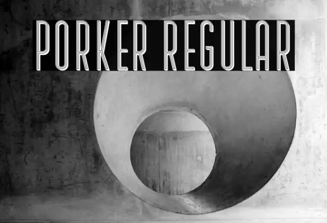 Porker Regular Font examples