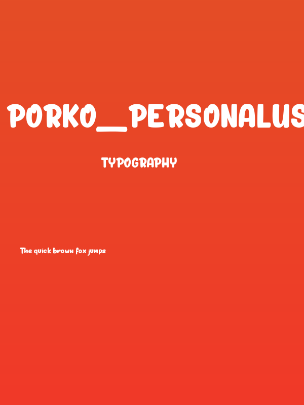 Porko_PersonalUseOnly Poster