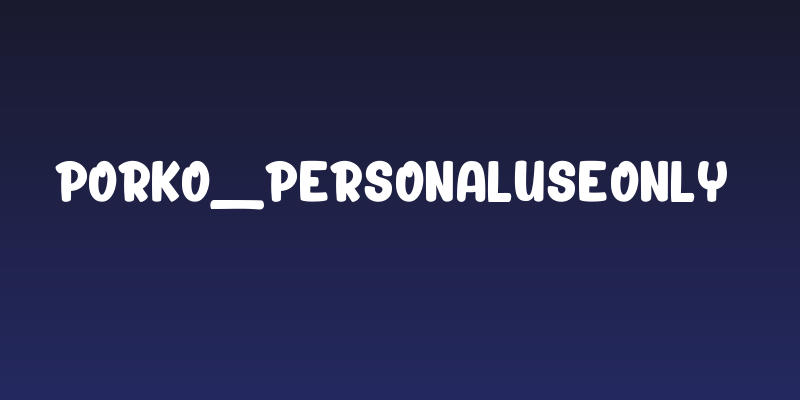 Porko_PersonalUseOnly Social Header