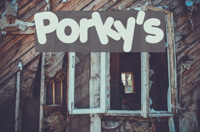Porky's Font examples