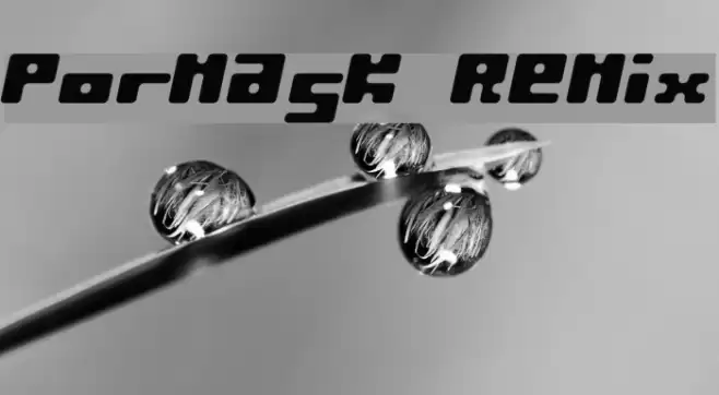 Pormask Remix Font examples