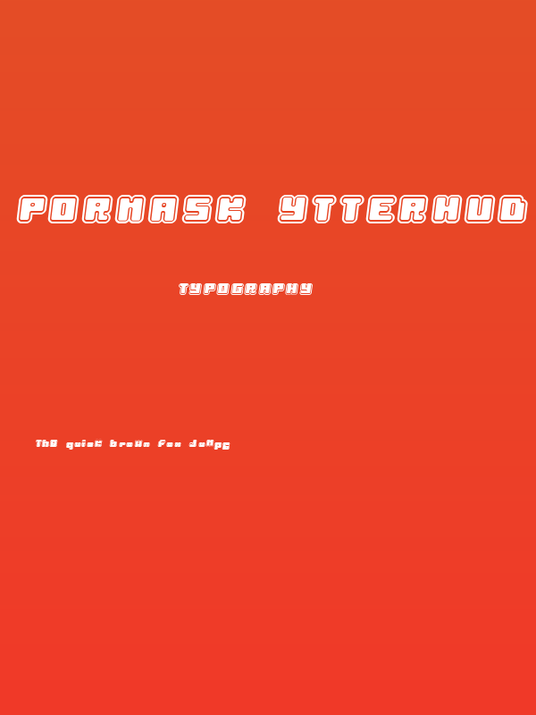 Pormask Ytterhud Poster