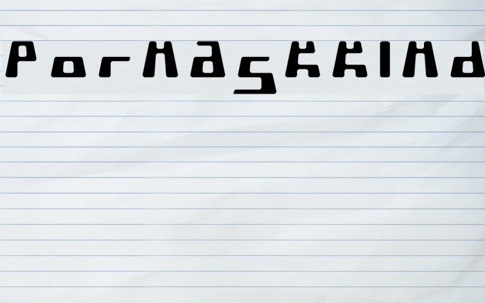 PormaskKlämd फ़ॉन्ट examples