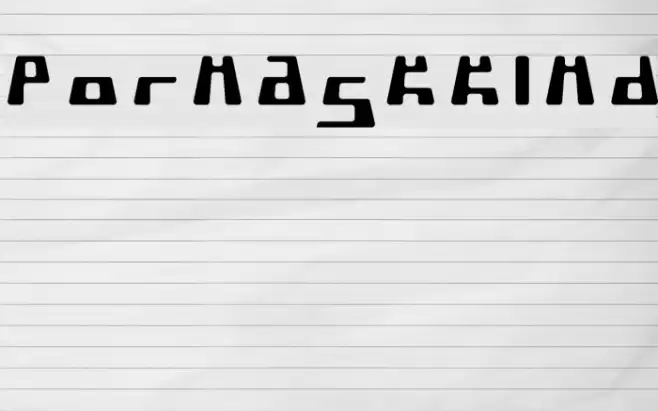 PormaskKlämd फ़ॉन्ट examples