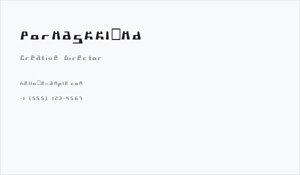 PormaskKlämd Business Card