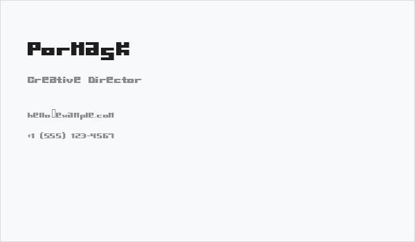 Pormask Business Card
