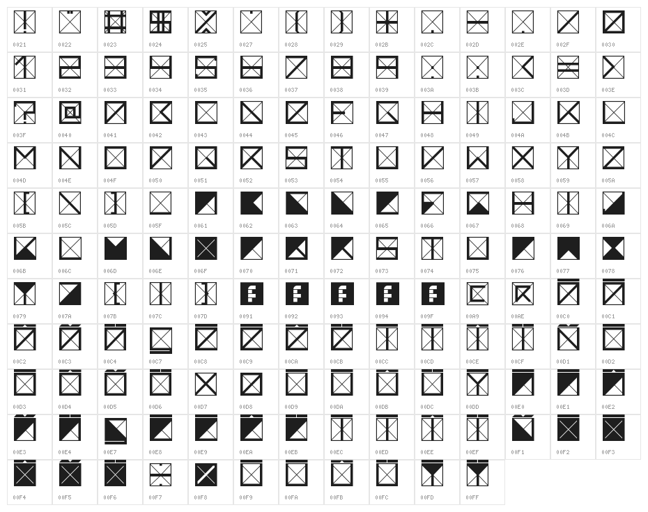 PornoJunky Regular Character Map