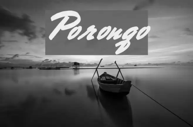 Porongo Font examples