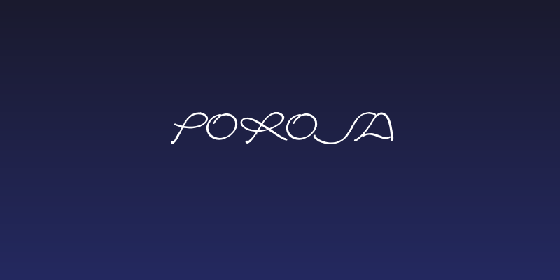Porosa Social Header