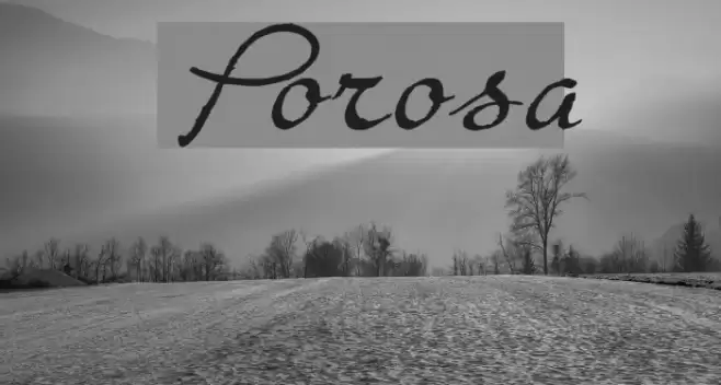 Porosa Font examples