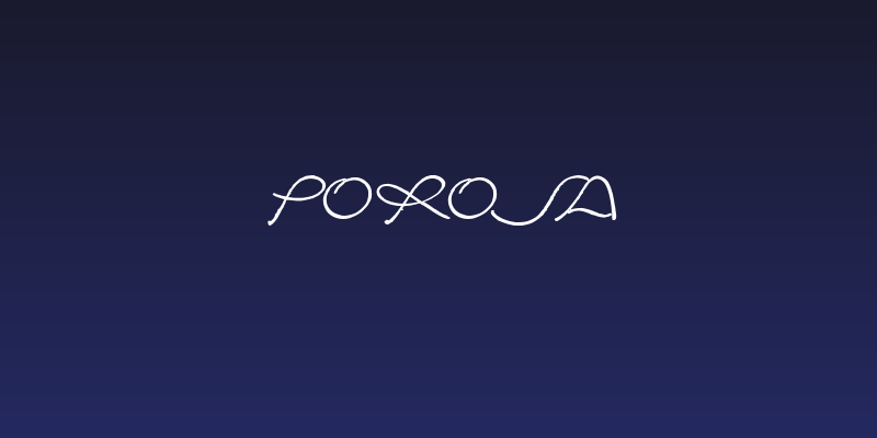 Porosa Social Header