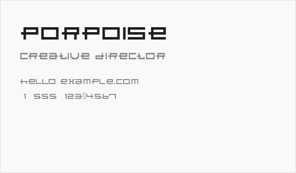 Porpoise Business Card