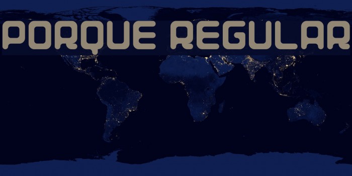 Porque Regular Font examples