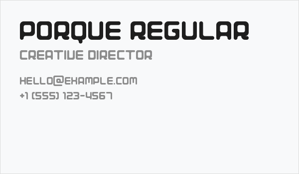 Porque Regular Business Card