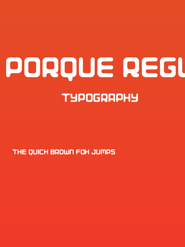 Porque Regular Poster