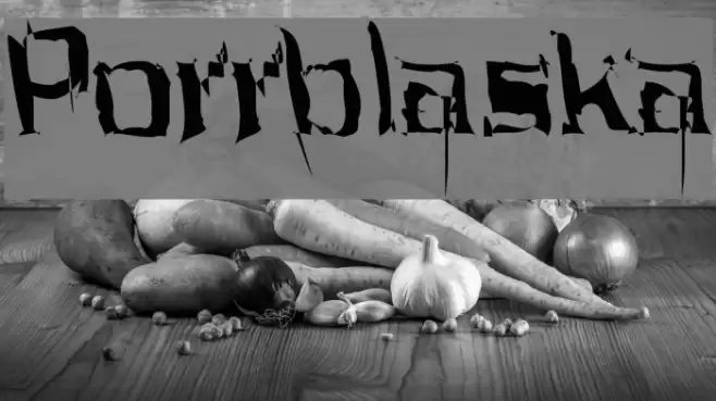 Porrblaska Font examples