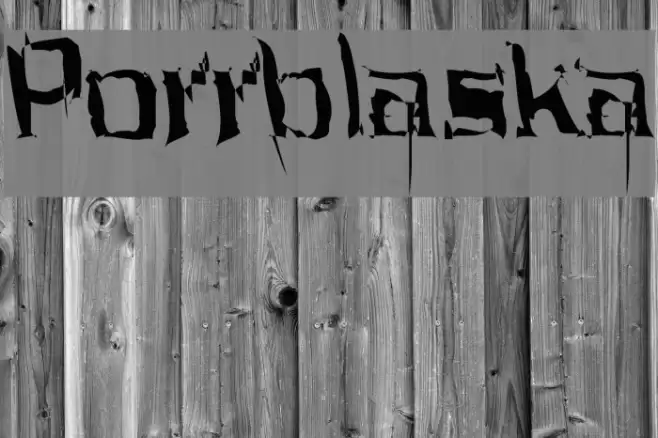 Porrblaska Font examples