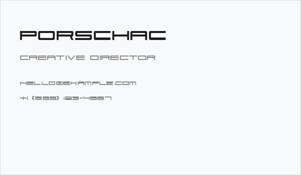 PorschaC Business Card