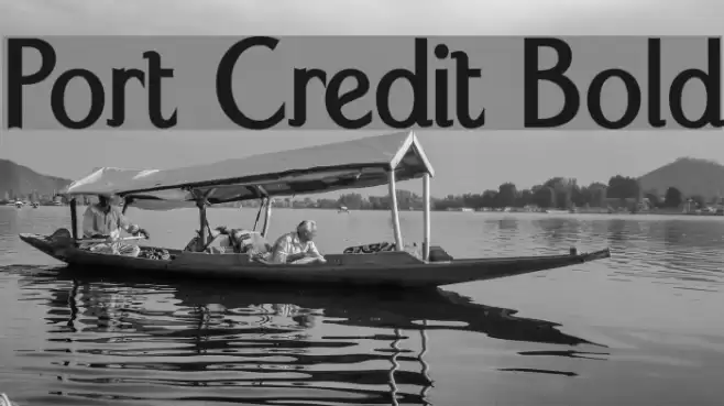 Port Credit Bold Schriftart examples