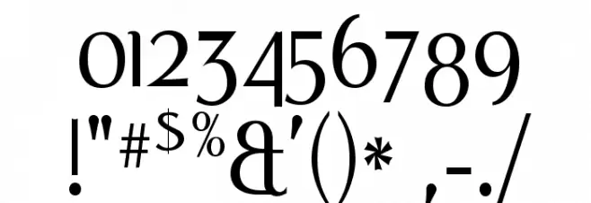 Port Credit Font OTHER CHARS