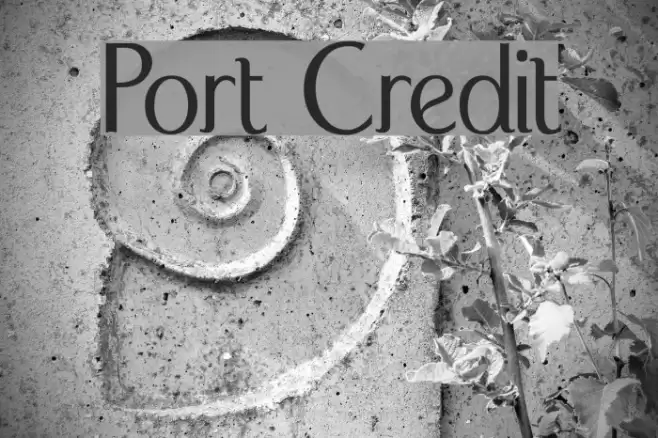 Port Credit Font examples