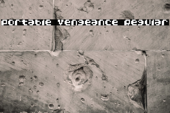 Portable Vengeance Regular Font examples