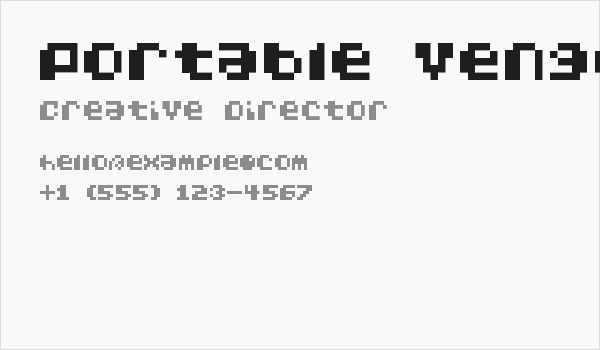 Portable Vengeance Regular Business Card