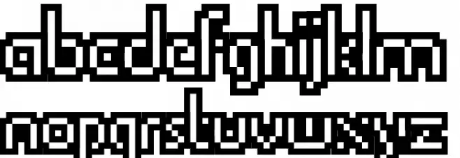 PortableTubeOutl Font LOWERCASE