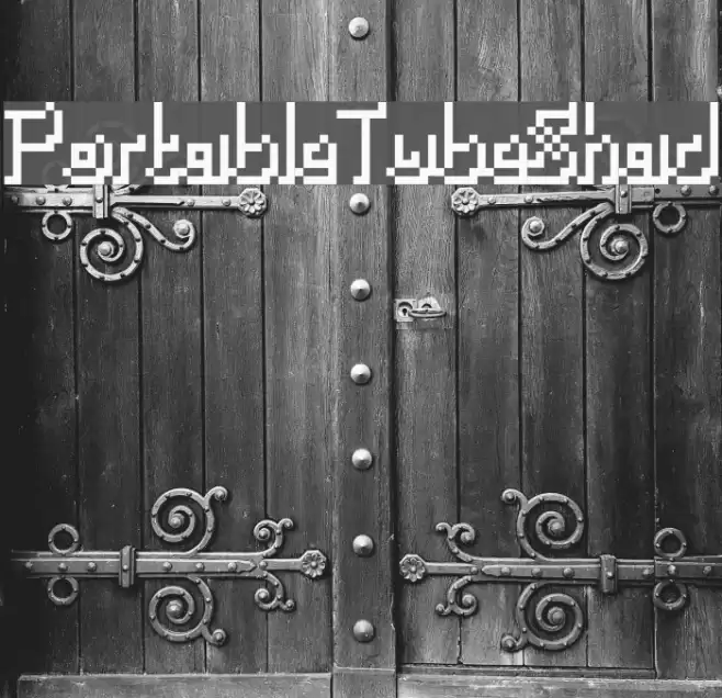 PortableTubeShad Font examples