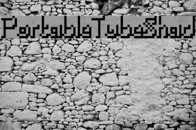 PortableTubeShad Font examples