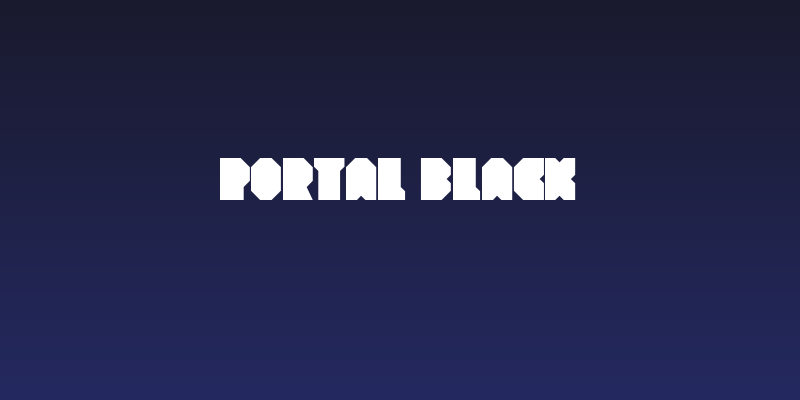 Portal Black Social Header