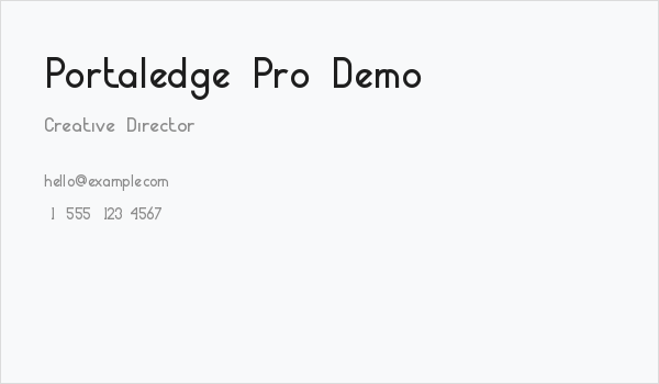 Portaledge Pro Demo Business Card