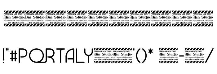 Portaly Personal Use Font OTHER CHARS