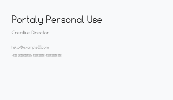 Portaly Personal Use Business Card