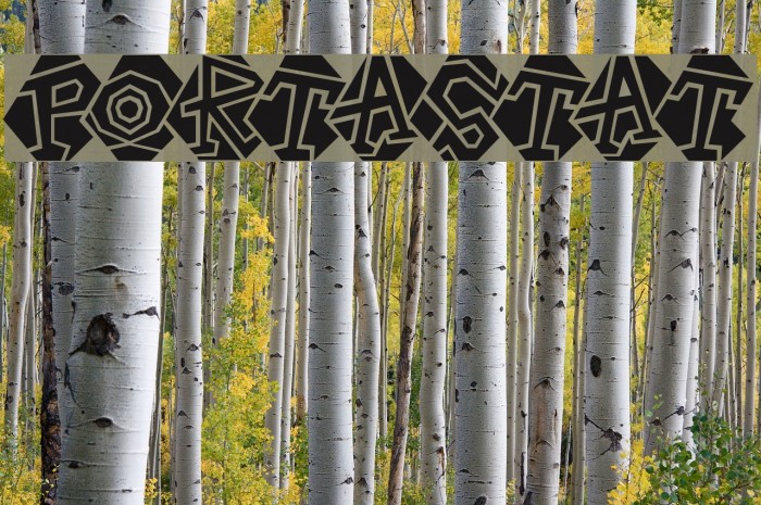 Portastat Font examples