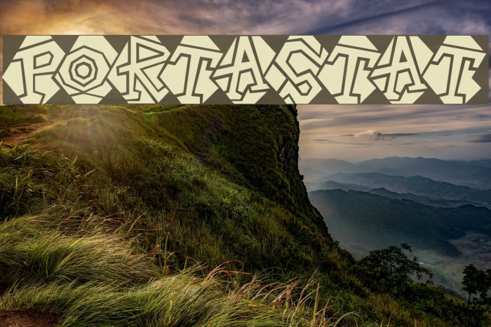 Portastat Font examples