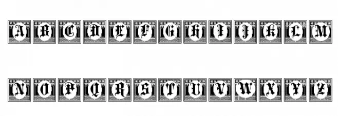 Portculliard Initials Schriftart Groß