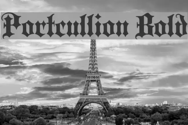 Portcullion Bold Font examples