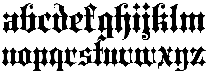 Portcullion Bold Font LOWERCASE