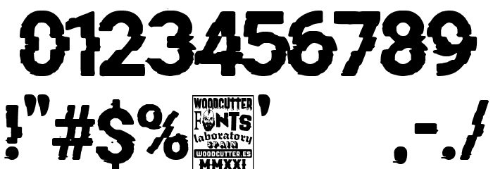 Portentous Distorted Font OTHER CHARS