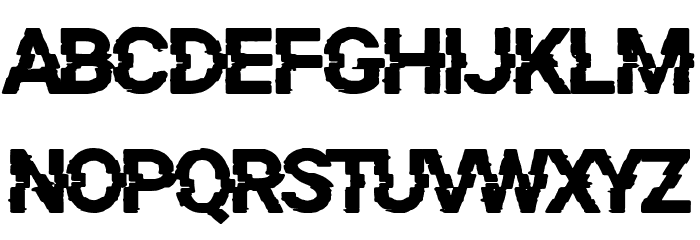 Portentous Distorted Font LOWERCASE