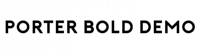Porter Bold DEMO  नि: शुल्क फ़ॉन्ट्स डाउनलोड