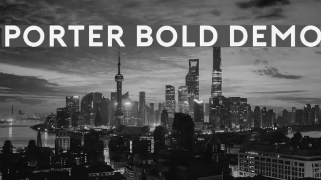 Porter Bold DEMO Font examples