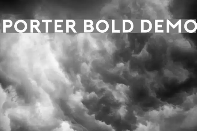 Porter Bold DEMO Font examples